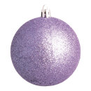 Weihnachtskugel, lavendel beglittert,  Größe:...