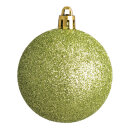 Christmas ball light green glittered 12 pcs./carton -...