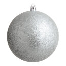 Christmas ball silver glittered 12 pcs./carton -...
