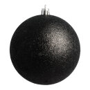 Weihnachtskugel, schwarz beglittert, 12 St./Karton,...