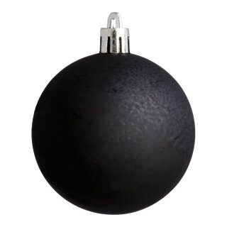 Weihnachtskugel, schwarz matt, 6 St./Karton, Größe: Ø 8cm Farbe: