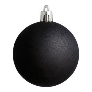 Weihnachtskugel, schwarz matt,  Größe: Ø 10cm Farbe: