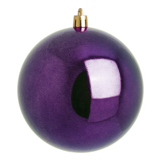 Weihnachtskugel, violett glänzend, 12 St./Karton, Größe: Ø 6cm Farbe: