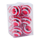 Christmas balls 12 pcs. - Material: out of plastic -...