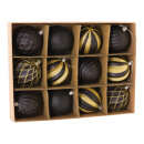 Christmas balls 12 pcs. - Material: out of plastic -...