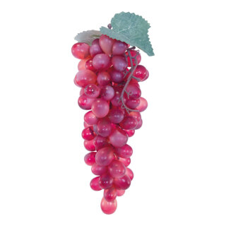 Weintraube 90-fach, aus Kunststoff, mit Hänger     Groesse: 20x9x7cm    Farbe: rot