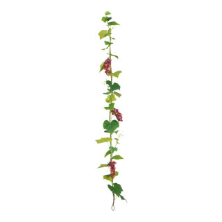 Grape garland out of plastic/artificial silk     Size: 180cm    Color: green/red