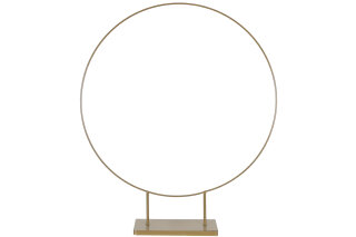 Metallring auf Sockel, Gold, Höhe 68,5cm