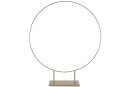 Metallring auf Sockel, Gold, Höhe 68,5cm