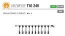 T10-24: schwarzes Kabel, 1m Low Voltage T connecting...