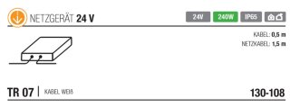 PS24-240  Kabelfarbe: transparent   Zubehör --> Led Pro Low Voltage