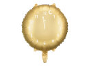 Folienballon Uhr, 45 cm, gold