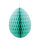 Waben-Ei aus Papier, mit Hänger, faltbar, selbstklebend     Groesse: Ø 40cm    Farbe: hellgrün