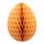 Waben-Ei aus Papier, mit Hänger, faltbar, selbstklebend     Groesse: Ø 40cm    Farbe: hell/orange