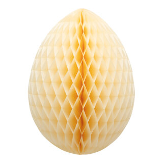 Honeycomb egg out of paper, with hanger, foldable, self-adhesive     Size: Ø 30cm    Color: peach-coloured