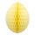 Waben-Ei aus Papier, mit Hänger, faltbar, selbstklebend     Groesse: Ø 20cm    Farbe: hellgelb