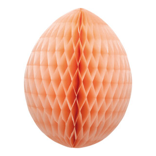 Honeycomb egg out of paper, with hanger, foldable, self-adhesive     Size: Ø 20cm    Color: rose