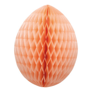 Honeycomb egg out of paper, with hanger, foldable, self-adhesive     Size: Ø 20cm    Color: rose