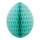 Honeycomb egg out of paper, with hanger, foldable, self-adhesive     Size: Ø 20cm    Color: light green