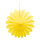 Flower rosette out of paper, with hanger, foldable, self-adhesive     Size: 70cm    Color: yellow