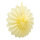 Flower rosette out of paper, with hanger, foldable, self-adhesive     Size: 50cm    Color: light yellow