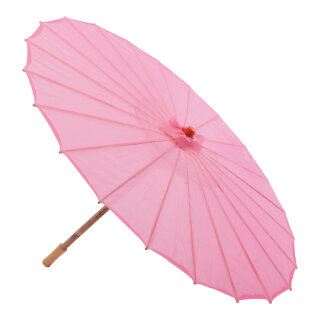 Schirm aus Nylon/Bambus, für Innen- & Außenbereich     Groesse: Ø 82cm    Farbe: hellpink