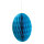 Honeycomb egg out of kraft paper, with magnetic closure & hanger     Size: Ø 30cm    Color: blue
