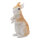 Hase aus Polyresin, stehend     Groesse: 32x20,5x14cm    Farbe: braun