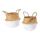 Basket set of 2 pieces, out of seagrass, with handles...