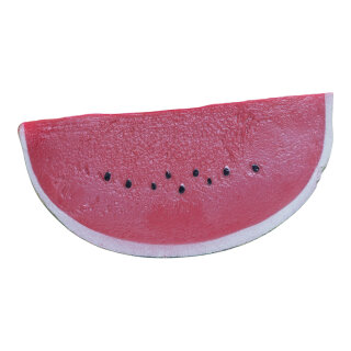 Wassermelonenscheibe aus Kunststoff, im Beutel     Groesse: 24x12cm    Farbe: rot/grün
