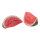 Wassermelonenscheibe aus Kunststoff, im Beutel     Groesse: 17x8cm    Farbe: rot/grün     #