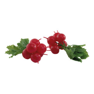 Radish bundles 2 pcs, out of plastic, in bag     Size: 13x3,5cm    Color: red/green
