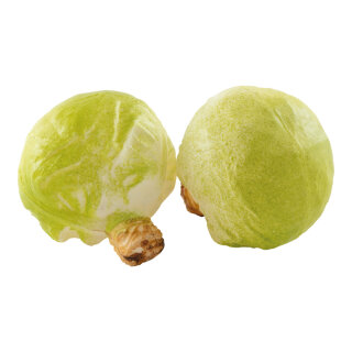 White cabbages 2 pcs., out of plastic, in bag     Size: 13x12cm    Color: green