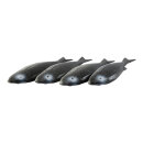 Grey mullets 4 pcs., out of plastic, in bag     Size:...