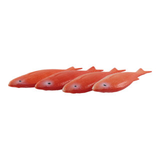 Mullets 4 pcs., out of plastic, in bag     Size: 21,5x5,5cm    Color: red