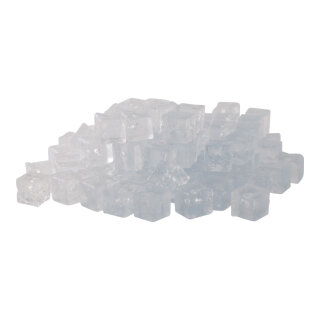 ice cubes 100 pcs in bag, out of plastic     Size: 1x1cm    Color: clear