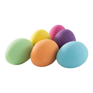 Easter eggs 6 pcs in bag, out of styrofoam     Size: 10cm    Color: multicoloured