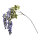 Wisteria spray 3-fold, out of artificial silk/ plastic, flexible     Size: 100cm, stem: 47cm    Color: blue/green