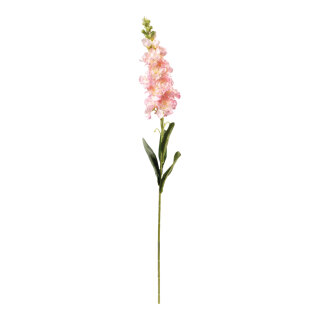 Hyazinthe am Stiel aus Kunstseide/Kunststoff, biegsam     Groesse: 85cm, Ø 10cm, Stiel: 35cm    Farbe: pink/grün