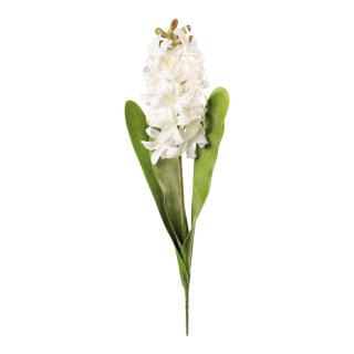 Hyacinth on stem out of artificial silk/ plastic, flexible     Size: 43cm, Ø8cm    Color: white