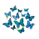 3D Schmetterlinge 12-fach, aus Kunststoff, im Beutel, mit...