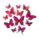 3D Butterflies 12-fold, out of plastic, in a bag, with...