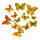 3D Schmetterlinge 12-fach, aus Kunststoff, im Beutel, mit Magnet inklusive Klebepunkten     Groesse: 6-12cm    Farbe: gelb