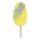 Ice cream with stick out of styrofoam/wood     Size: 50x19x5cm, stick: 18,5cm    Color: yellow/blue