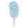 Ice cream with stick out of styrofoam/wood     Size: 50x19x5cm, stick: 18,5cm    Color: blue/white