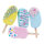 Ice cream with stick 4 pcs set, out of styrofoam     Size: 15,5cm    Color: multicoloured