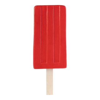 Ice cream with stick out of styrofoam/wood     Size: 50x18x5,5cm, stick: 16cm    Color: red