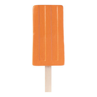 Ice cream with stick out of styrofoam/wood     Size: 50x18x5,5cm, stick: 16cm    Color: orange