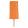 Eis am Stiel aus Styropor/Holz     Groesse: 50x18x5,5cm, Stiel: 16cm    Farbe: orange