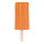 Eis am Stiel aus Styropor/Holz     Groesse: 50x18x5,5cm, Stiel: 16cm    Farbe: orange